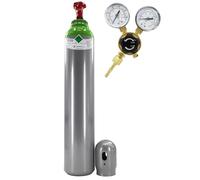 Bestschweissen.de Bombola di gas miscelato Argon/CO2 con riduttore di pressione - 8 litri riempita 200 bar + mini riduttore di pressione AR/CO2 Bestschweissen.de per saldatura TIG, MIG e MAG