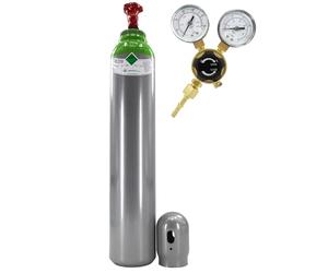Bestschweissen.de Bombola di gas miscelato Argon/CO2 con riduttore di pressione - 8 litri riempita 200 bar + mini riduttore di pressione AR/CO2 Bestschweissen.de per saldatura TIG, MIG e MAG