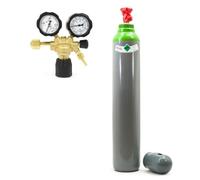 Bestschweissen.de Bombola di gas protettivo Argon 10 litri miscela AR/CO2 con riduttore di pressione Argon - Bombola di gas protettivo riempita 200 bar + riduttore di pressione AR/CO2 10