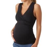 Bestseller A/S Mlcrossy Top Lungo in Pizzo 2f Premaman, Nero, M-L Donna