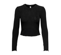 Bestseller A/S Onlkisser L/S Short Top CC Jrs Maglia a Maniche Lunghe, Nero, L Donna