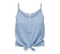 Bestseller A/S ONLLECEY SL Knot Singlet Noos Wvn Top, Cloud Dancer/Stripes:Medium Blue, S, Cloud Dancer/Stripes: Blu Medio., S