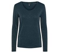 Bestseller A/S Pcbillo LS V-Neck Lurex Stripes Noos T-Shirt, Riflettente Pond/Strisce: Oro, M Donna