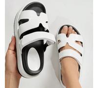 Bestseller di sempre, ciabatte da donna con cinturino a strappo, ispirate al lusso, con sottopiede traforato e suola in PU bianca - Luke & Comfortable Essential US10,US5.5,US6,US6.5,US7,US7.5,US8,US8.