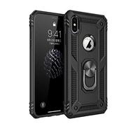 BestST Custodia Compatibile con iPhone X/XS Case Cover Armor Custodia Protettiva Rigida Dual Layer Armatura Resistente agli Urti con cavalletto per iPhone X/XS Cover,Deluxe Special Edition, Nero