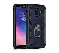 BestST Custodia Galaxy A6 Plus 2018 Cover, Heavy Duty Cover Hybrid Armor Hard Back Custodia Cover, Holster Kickstand [Antiurto] Custodia Paraurti Rugged Adatta per Galaxy A6 Plus 2018,Blu