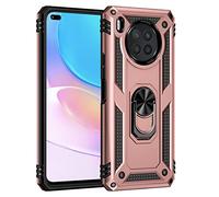 BestST Custodia per Huawei Nova 8i Cover, + Vetro Temperato, Cover per Huawei Nova 8i, Heavy Duty Custodia 2 in 1 Hybrid Armor Hard Cover per Huawei Nova 8i Case,RoseOro