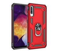 BestST Custodia per Samsung Galaxy A30S /A50S/A50 Cover, 360° Girevole Regolabile Ring Armor Bumper TPU Case Magnetica Supporto Smartphone Silicone Custodie Heavy Duty Antiurto Case, Rosso