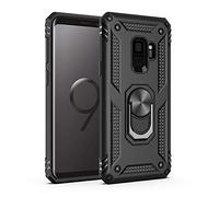 BestST Custodia per Samsung Galaxy S9+ Plus Case Cover Armor Custodia Protettiva Rigida Dual Layer Armatura Resistente agli Urti con cavalletto per Samsung Galaxy S9+ Plus Cover,Nero