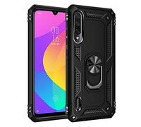 BestST Custodia per Xiaomi Mi A3/per Xiaomi Mi CC9E Case Cover Armor Custodia Protettiva Rigida Dual Layer Armatura Resistente agli Urti con cavalletto Cover,Hybrid Deluxe Special Edition,Nero