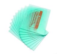 Besttoolifes 10 lenti per casco da saldatura, in plastica, resistenti alle alte temperature, trasparenti, per saldare il foglio protettivo esterno o interno della copertura (115 x 90 mm)