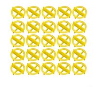 Besttoolifes 100 distanziatori a cuneo per livellamento piastrelle, riutilizzabili, in plastica PP, 1-3 mm, per pavimenti e pareti (giallo, 1,5 mm)