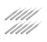 Besttoolifes 10pcs 0.6mm Carbide End Mill Cnc Incisione Router Bit per Pcb Fresatrice con 1/8 di pollice Shank Resistente all'usura Frese Dritte per Circuito di Metallo Plastica Plus