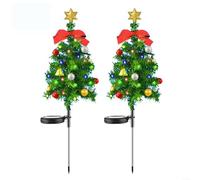 Besttoolifes 2 luci solari per alberi di Natale, decorazione per esterni, impermeabili, 40 LED, piccole luci solari per albero di Natale, luci decorative per giardino, decorazione da cortile