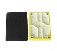 Besttoolifes 70x100mm Rettangolare Tampone di Levigatura, Schiuma PU Lucidatura Pad con Gancio e Loop per Carta vetrata Quadrata, Legno Pietra Metallo Strumento Abrasivo