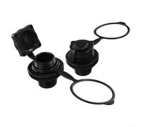 Besttoolifes Adattatore filettato per valvola a zattera gonfiabile, per canoa, gommone, materasso, piscina, barca, ricambio per PVC con tappo a tenuta stagna rapido (2 pezzi)