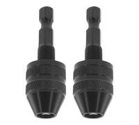 Besttoolifes Adattatore per mandrino senza chiave con gambo esagonale da 1/4 di pollice, convertitore a cambio rapido per utensili elettrici, cacciavite, porta punte per trapano, in metallo, gamma di
