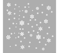Besttoolifes Adesivi per finestre a forma di fiocco di neve, in plastica bianca, adesivi elettrostatici, 4 fogli da 30 x 20 cm, decorazioni natalizie in vetro, ornamenti per feste invernali