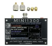 Besttoolifes Analizzatore di antenna, tester da 0,1 a 1300 mhz Hf Vhf Uhf con display LCD da 4,3 pollici Swr Misurazione Vector Network Analisi per Kit di Calibrazione Nero