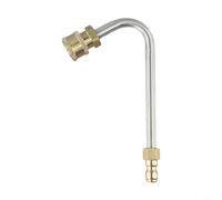 Besttoolifes Asta di prolunga per idropulitrice, lancia a connessione rapida, ugello angolato a 90°/120°, connettore da 1/4", 4000 PSI, asta in metallo per la pulizia della grondaia (120 gradi)