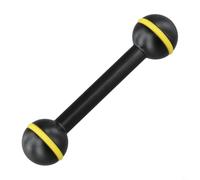 Besttoolifes Asta luminosa per fotografia subacquea con supporto a doppia testa a sfera, lunghezza regolabile, braccio per luce subacquea per fotocamera subacquea, in lega di alluminio (8,9 cm)
