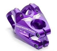 Besttoolifes Attacco manubrio in lega di alluminio da 318 mm di resistenza, lunghezza 45 mm, per ciclismo in discesa e su strada, compatibile con macchine Elite Short Anti (viola)