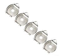 Besttoolifes B, supporto per mulinello da pesca, in acciaio inox, set da 5 pezzi con dimensioni 2,5 × 3,5 mm/4 × 3 mm/4,5 × 3 mm, argento