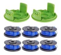 Besttoolifes Bobina di ricambio per tagliabordi, 1,65 mm, 4,9 m, con tappo a bobina, compatibile con Greenworks 24V G24LT G24LTK2 G24LT30M G24LT30MK2 (6+2)