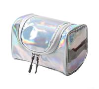 Besttoolifes Borsa da sci impermeabile in pelle 20 cm morbida foderata | Esterno in pelle impermeabile, fodera in velluto morbido, protezione antigraffio, dimensioni 20 x 13 x 12 cm, nero o argento