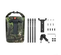 Besttoolifes Borsa impermeabile per forcella anteriore da 10 l, con supporto a sgancio rapido, per scooter elettrico, bici da montagna o da strada, in PVC, design a tracolla, colore nero e verde (10 L
