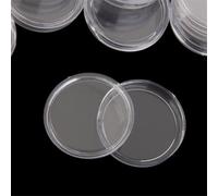 Besttoolifes Capsule per monete da 35 mm, 100 pezzi, in plastica trasparente, rotonde, per collezionisti, contenitori riutilizzabili per monete per una protezione sicura delle monete