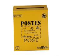 Besttoolifes Cassetta delle lettere rustica europea vintage da parete, robusta cassetta delle lettere in metallo per esterni o interni, decorazione per la casa, accento da giardino e oggetti di scena