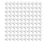 Besttoolifes Confezione da 100 morsettiere a spinta, per connettore a molla CH2, set di terminali per cavi a connessione rapida, morsettiera elettrica ABS, 10A 220V bianco