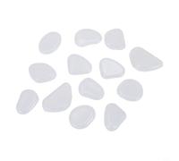 Besttoolifes Confezione da 50 pietre luminose da giardino, ciottoli fosforescenti per sentieri esterni, acquari, piante in vaso e decorazione per patio, e (bianco)