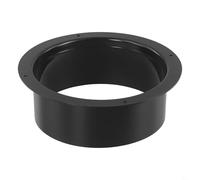 Besttoolifes Connettore flangiato da parete in ABS per accoppiamento del tubo di ventilazione, connessione rotonda per condotti d'aria, 100 mm, 125 mm, 150 mm, nero (150 mm)