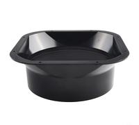 Besttoolifes Connettore flangiato da parete in ABS per collegamento alla condotta del tubo di ventilazione, compatibile con tubi dell'aria da 100-200 mm, nero per adattatore del flusso d'aria HVAC per