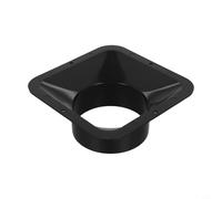 Besttoolifes Connettore flangiato da parete in ABS per collegamento alla condotta del tubo di ventilazione, compatibile con tubi dell'aria da 100-200 mm, nero per adattatore del flusso d'aria HVAC per