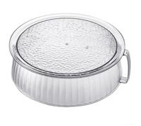 Besttoolifes Copertura isolante per alimenti, trasparente, antipolvere, in plastica, impilabile, con design pieghevole multistrato, per frutta e verdura (uno strato)