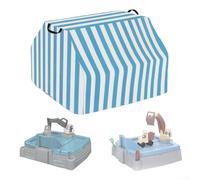 Besttoolifes Copertura per sabbiera per bambini, impermeabile, in tessuto Oxford 210D, protezione antipolvere per escavatore, 70 x 70 x 24 cm, con corda elastica (blu 210d)