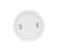Besttoolifes Copertura rotonda per porta di accesso al ponte della barca, 10,2 cm, con design a scatto, anello di tenuta in gomma, materiale ABS di grado marino, per yacht, bianco e nero (10,2 cm