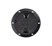 Besttoolifes Copertura rotonda per porta di accesso al ponte della barca, 10,2 cm, con design a scatto, guarnizione in gomma, materiale ABS di grado marino, per yacht, bianco e nero (15,2 cm, nero)