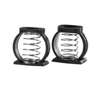 Besttoolifes Coppia di cerniere a molla con fibbie a C, in plastica resistente, struttura in acciaio inox, facile da posizionare, rimozione sicura, layout diviso migliorato, colore nero