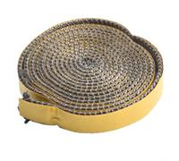 Besttoolifes Corda piatta nera per stufa, 2,5 m x 18 mm x 3 mm, nastro sigillante in fibra di vetro per stufe, porte del camino, forni e forni