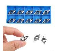 Besttoolifes Dcgt11t304-ak H01 Dcgt32.51 Inserti di tornitura in carburo per alluminio Plus metalli non ferrosi Lame per tornio ad alta indicizzazione compatibili con supporti Dcmt Dcgt Confezione da