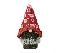 Besttoolifes Decorazione natalizia con albero di Natale senza volto, ornamento in robusto tessuto non tessuto e policarbonato, perfetto per l'esposizione stagionale (rosso)