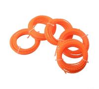 Besttoolifes EGO - Filo per decespugliatore professionale da 0,2 cm, corda in nylon per decespugliatore, lunghezza 5 m, arancione, confezione da 5, prato da giardino e potatura
