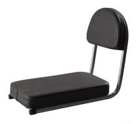 Besttoolifes Elite - Sella posteriore in acciaio al carbonio con imbottitura per schienale, spugna estesa per passeggero, per il massimo comfort, antiscivolo, in pelle spessa e schiuma (nero)