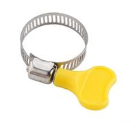 Besttoolifes Fascette stringitubo regolabili da 10-38 mm, con manico in plastica gialla, set di fascette stringitubo riutilizzabili in acciaio inossidabile per raccordi per tubi sicuri (10 pezzi, 22