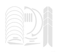 Besttoolifes For Max Accessories Pellicola decorativa ad alta visibilità rossa gialla adesivi riflettenti per il corpo del monopattino elettrico Kit nastro di sicurezza in PVC resistente all'acqua con