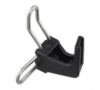 Besttoolifes Forcella anteriore a forma di E fibbia per bici pieghevole - Nylon rinforzato e acciaio inossidabile, clip di fissaggio forcella posteriore nera da 38 mm, aiuto pieghevole leggero